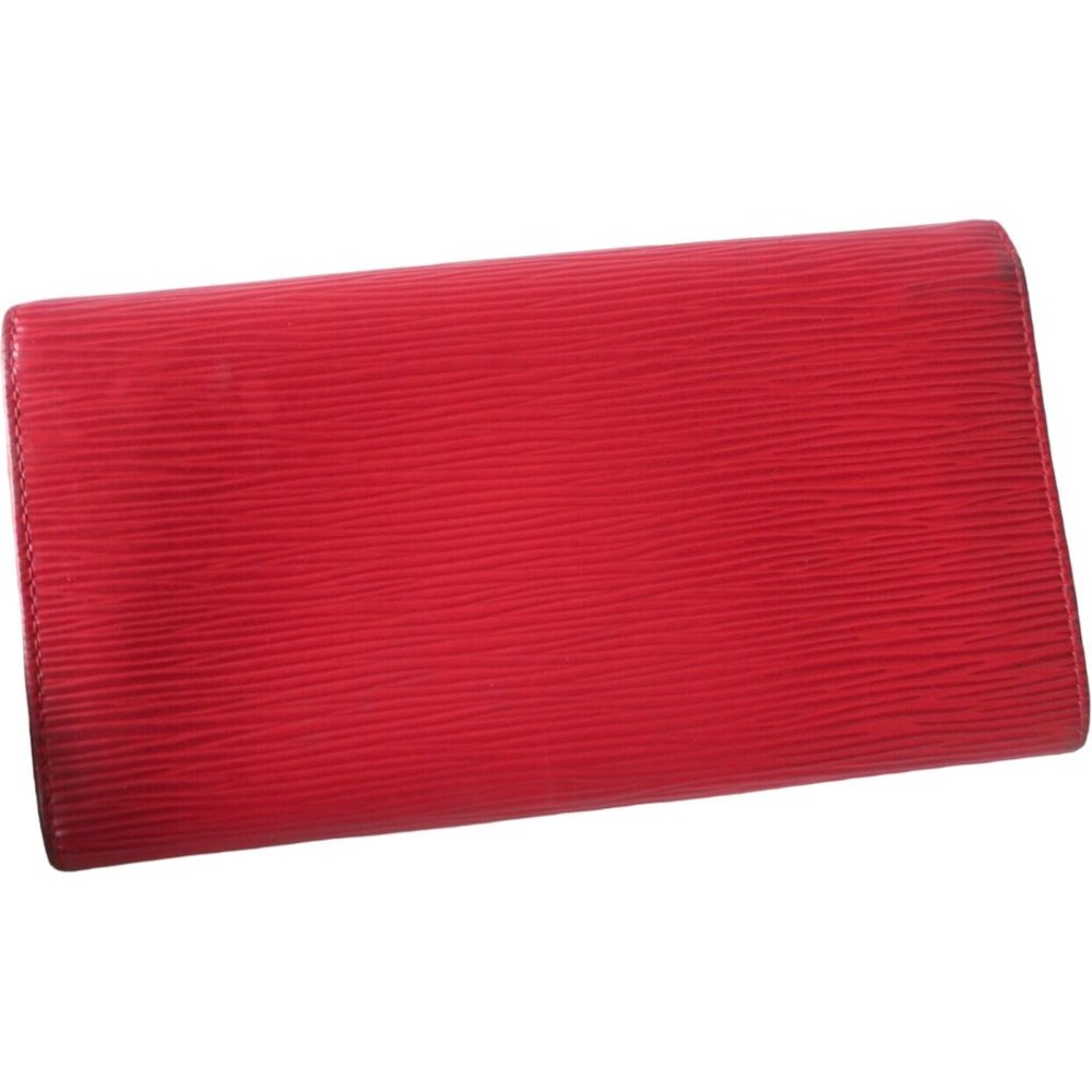 409099F V Louis Vuitton Wallet Long Sarah Bifold Red Epi - Picture 2 of 11